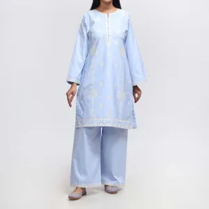 2PC- Embroidered Dobby Cotton Suit PW9049