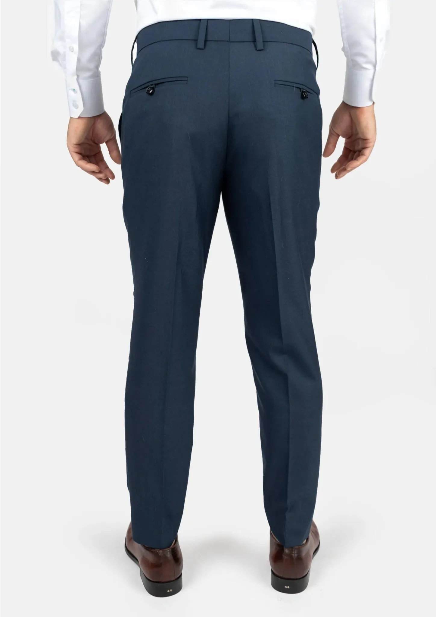 Aegean Blue Sharkskin Pants