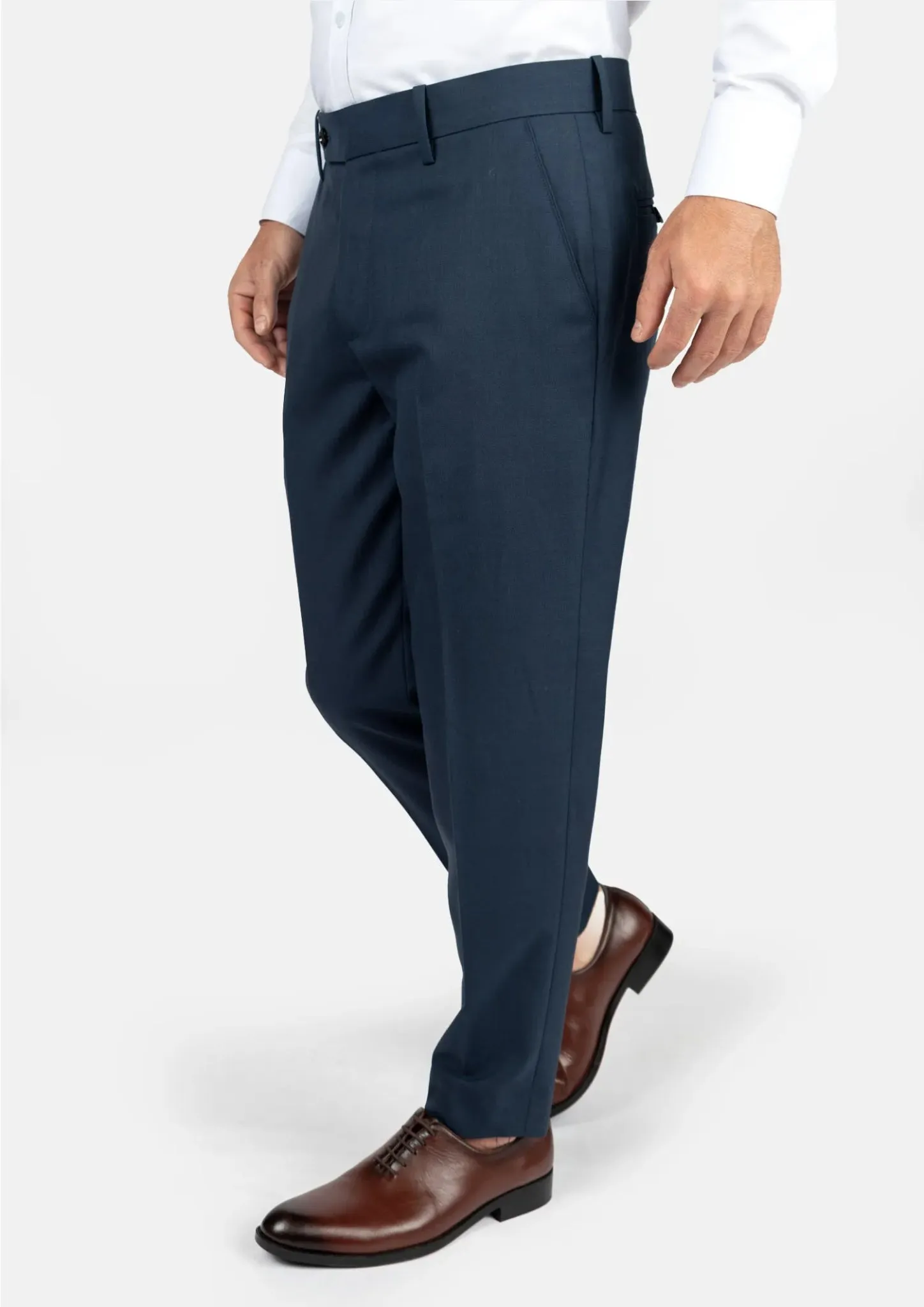 Aegean Blue Sharkskin Pants