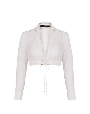 Alexia Detail Blouse - Off White