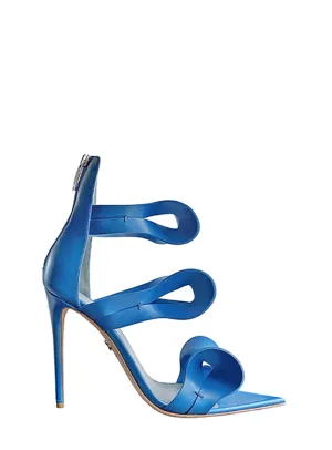 ALIX BLUE LEATHER SANDALS