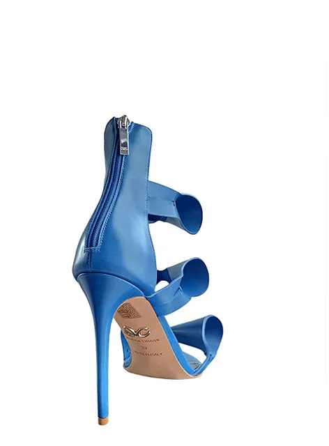 ALIX BLUE LEATHER SANDALS