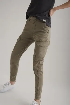 Angel High Waist Cargo Pants Khaki