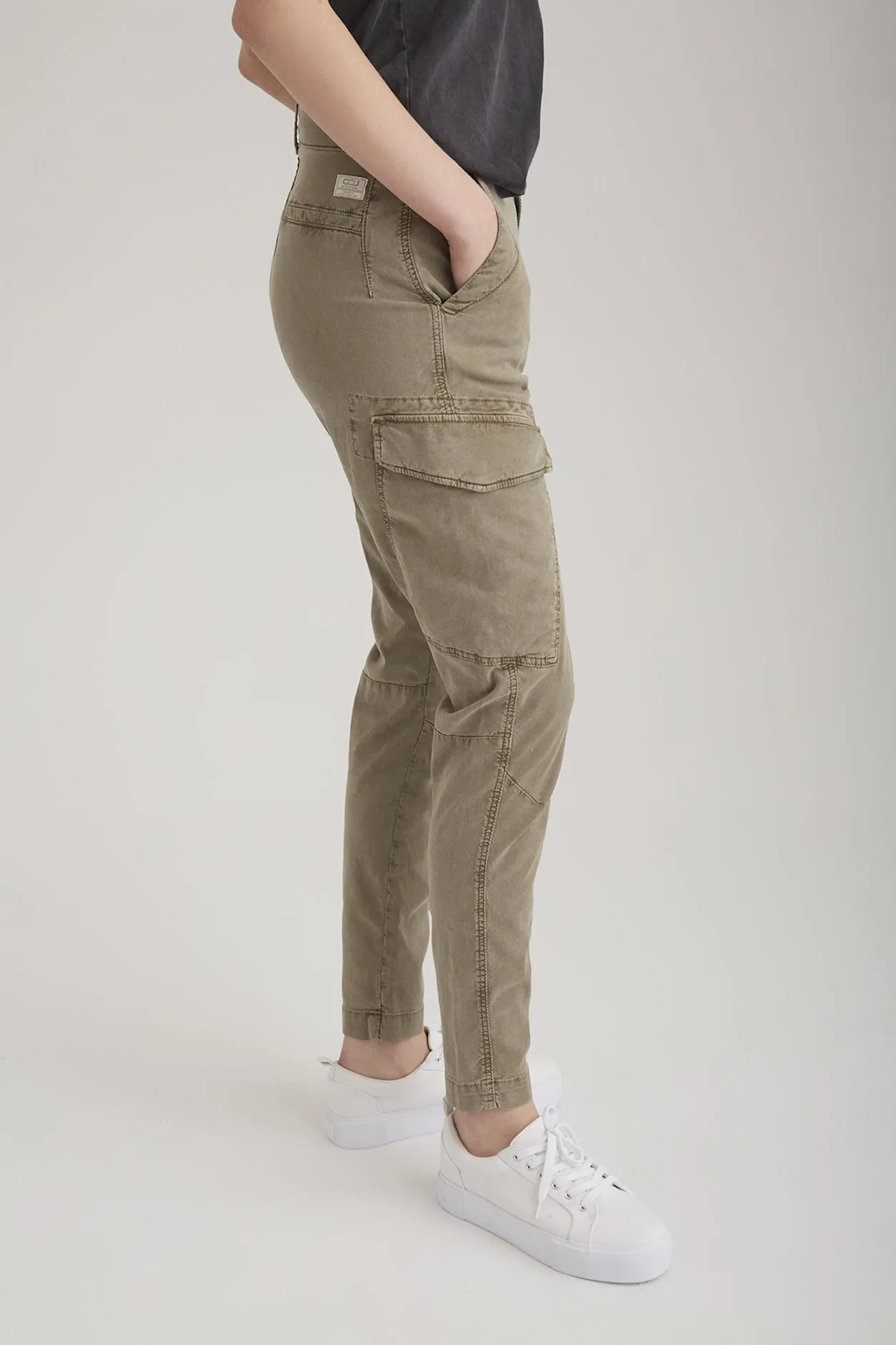 Angel High Waist Cargo Pants Khaki