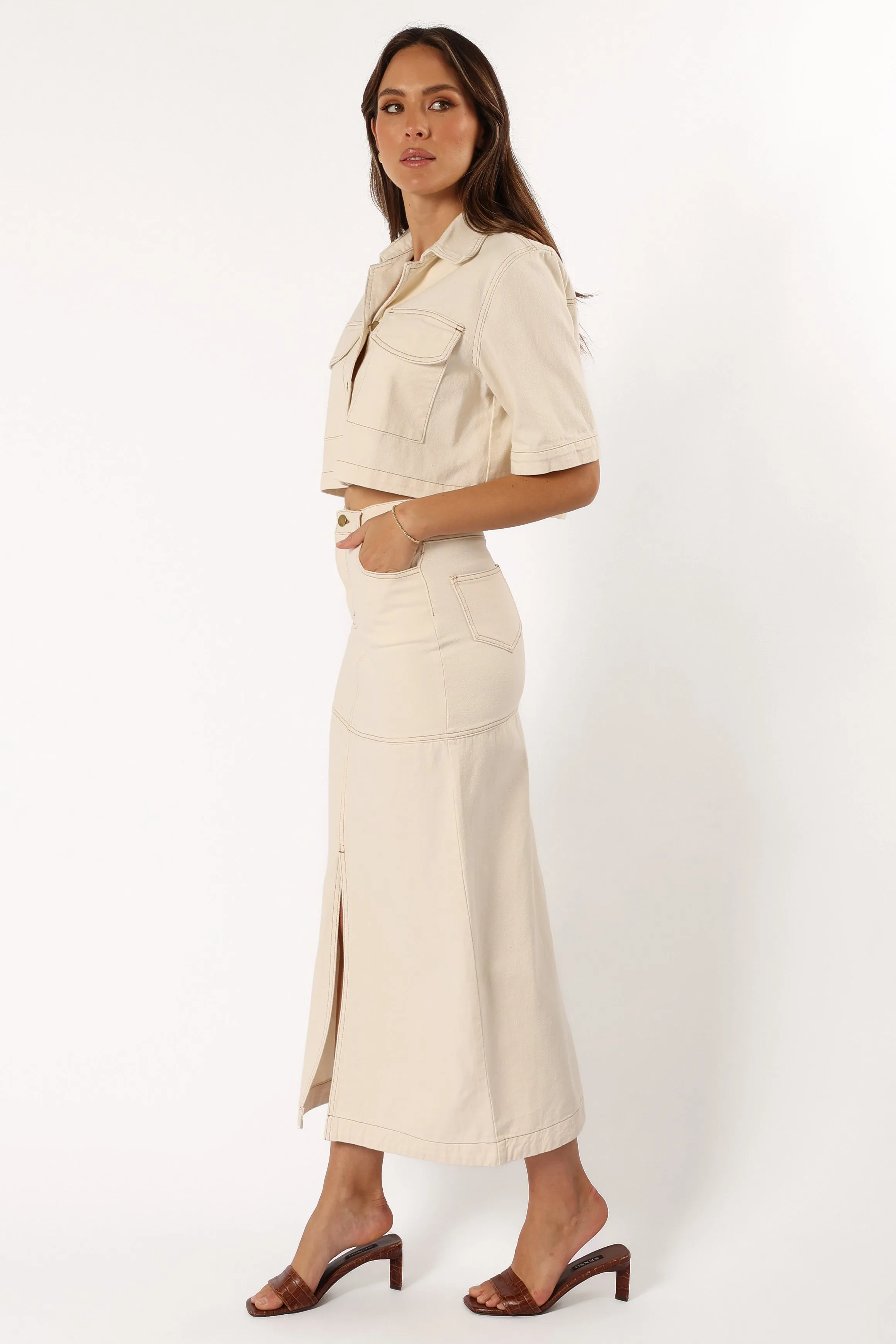 Antara Midi Skirt - Sand