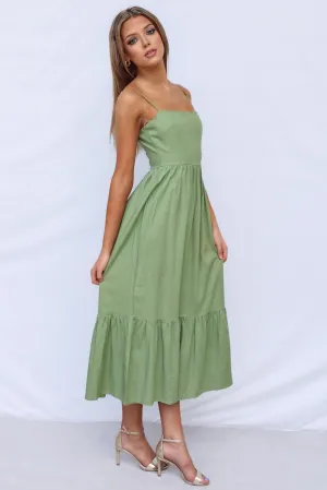 Astra Midi Dress - Olive