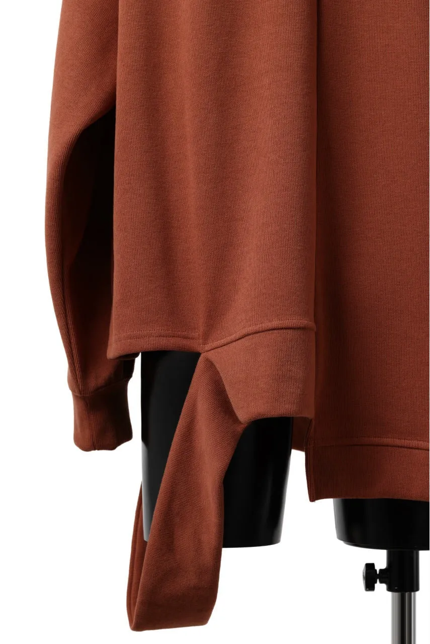 ASYMMETRY LOOP HEM TOP / Oversized Fit Vertically Falling JERSEY Sweatshirt