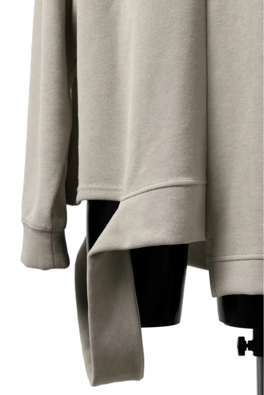 ASYMMETRY LOOP HEM TOP / Oversized Fit Vertically Falling JERSEY Sweatshirt