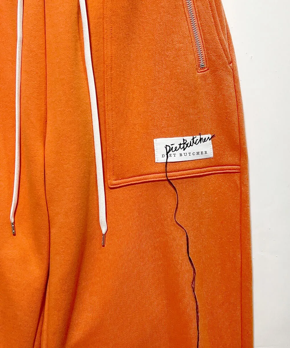 Basic line _ Cropped wide pants - ORANGE