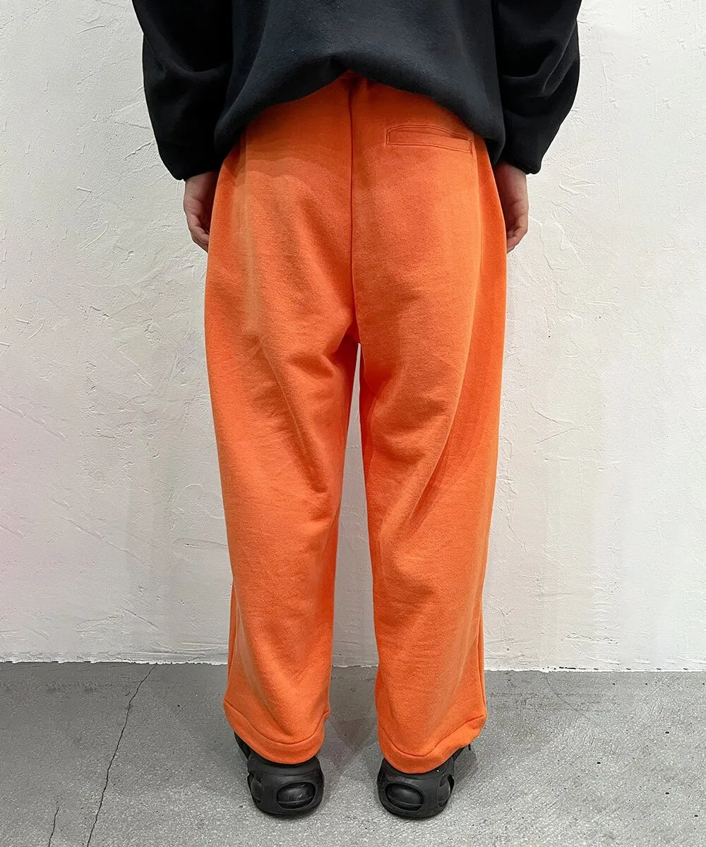 Basic line _ Cropped wide pants - ORANGE