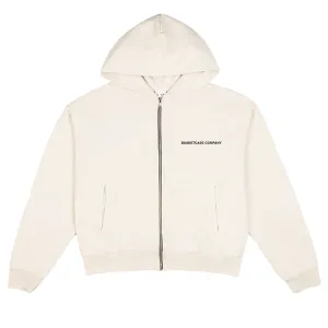 Basketcase Gallery Bouncer Zip Up Sweatshirt Cream