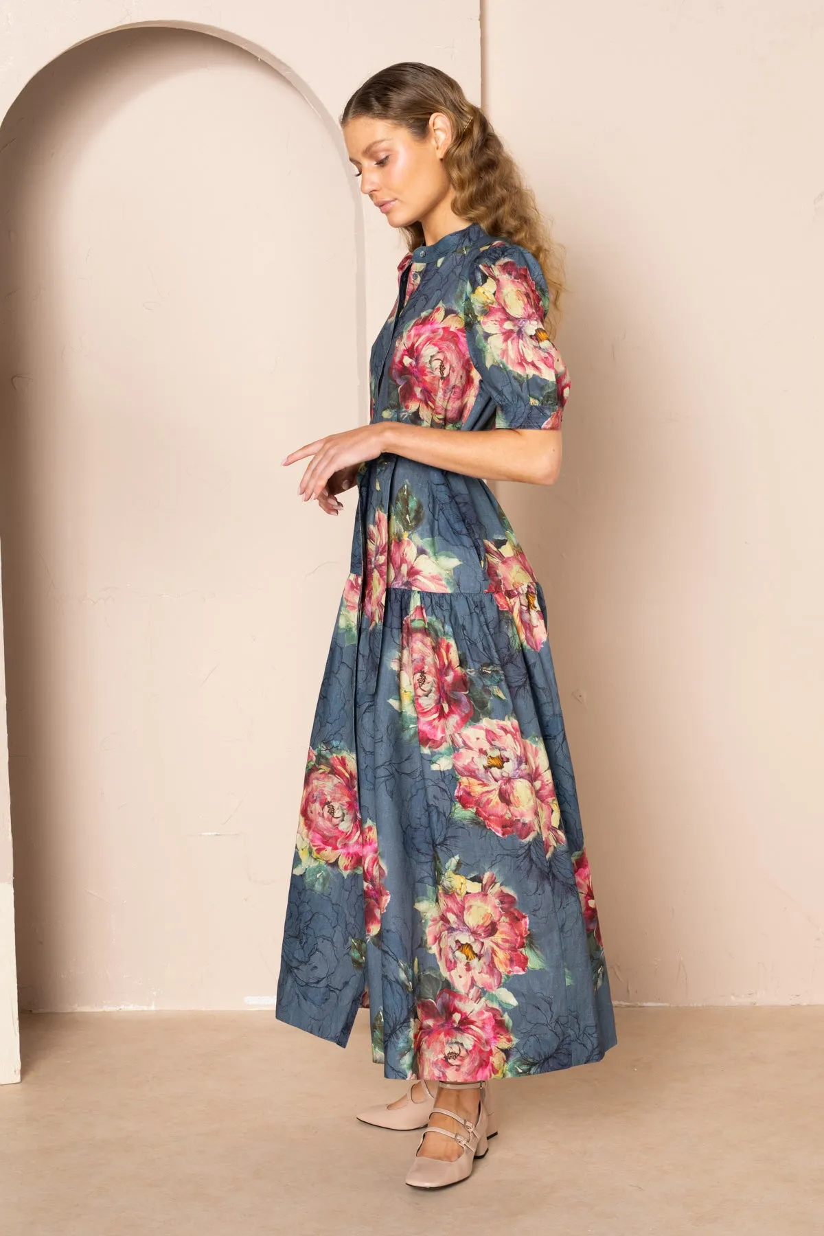 Belle Puff Sleeve Maxi Dress