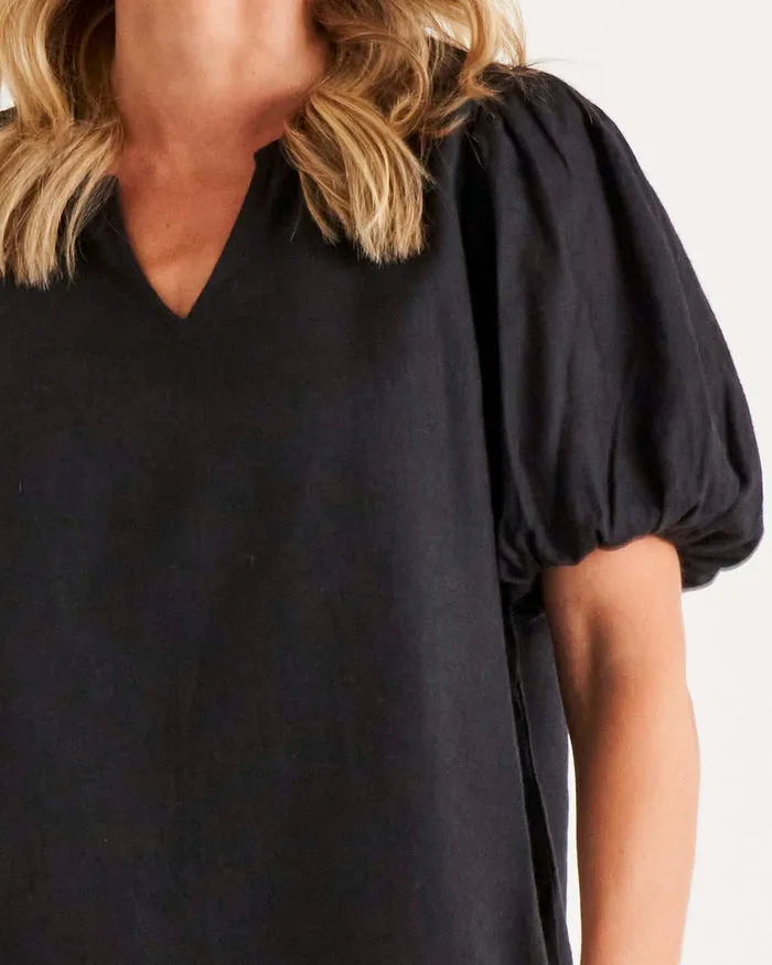 Betty Basics Alba Blouse Coal