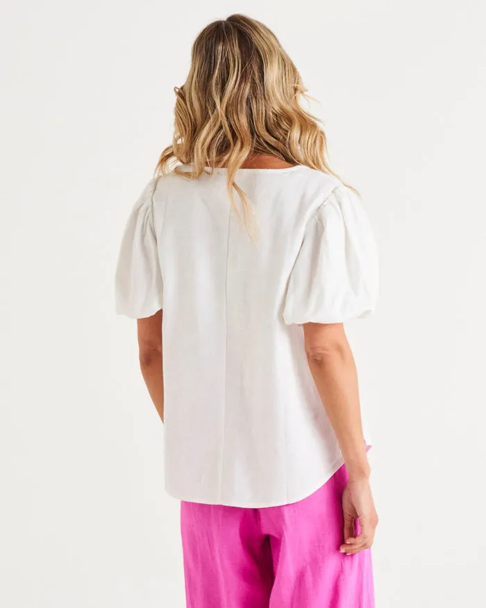 Betty Basics Alba Blouse White