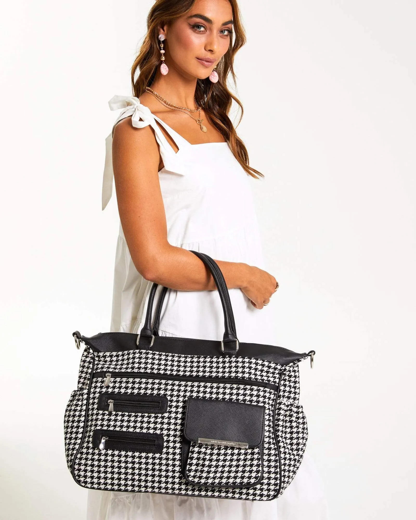 Black & White Triple Zip Baby Bag