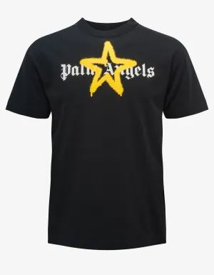 Black & Yellow Star Sprayed T-Shirt