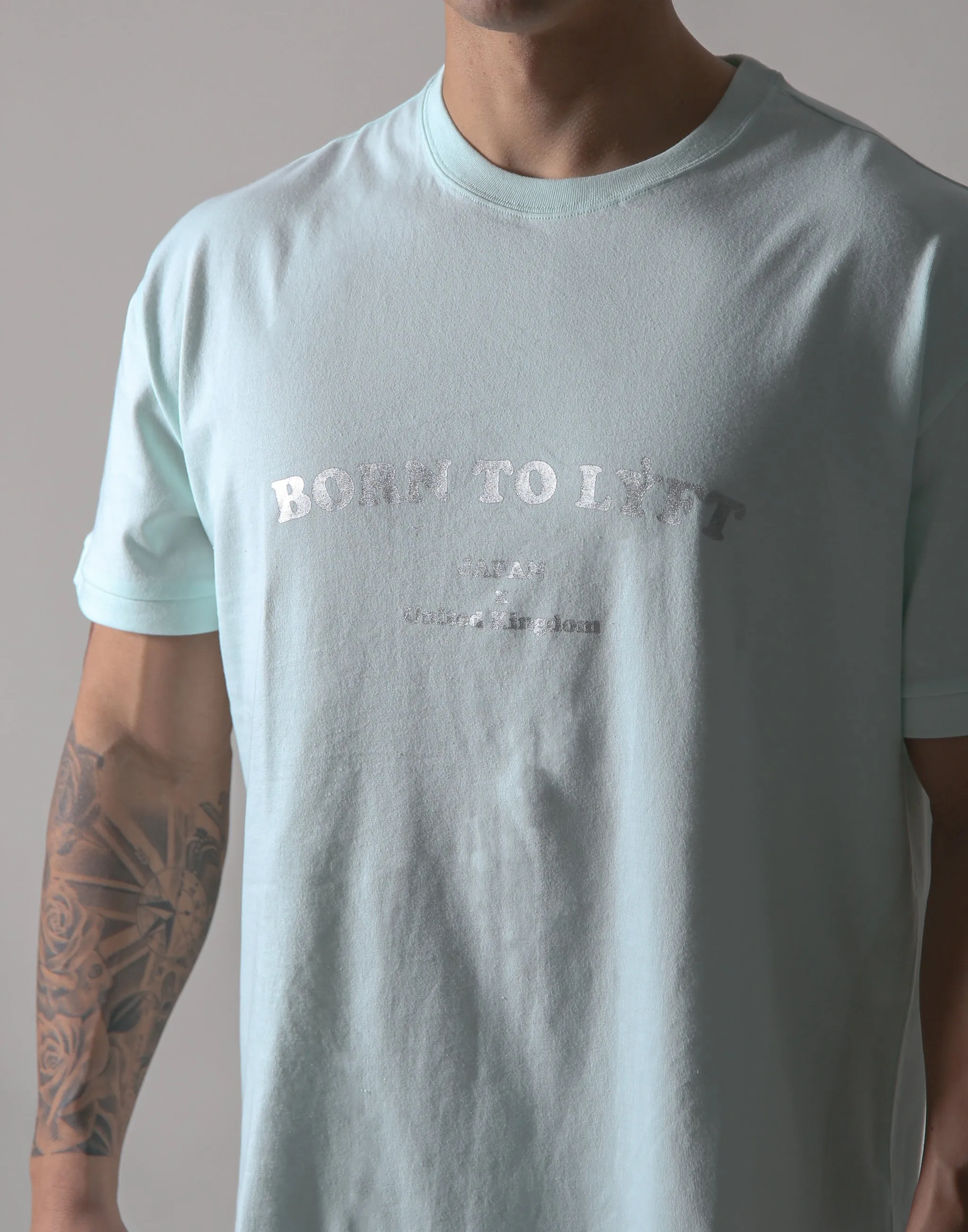 BORN TO LÝFT Big T-SHIRT - Mint Green