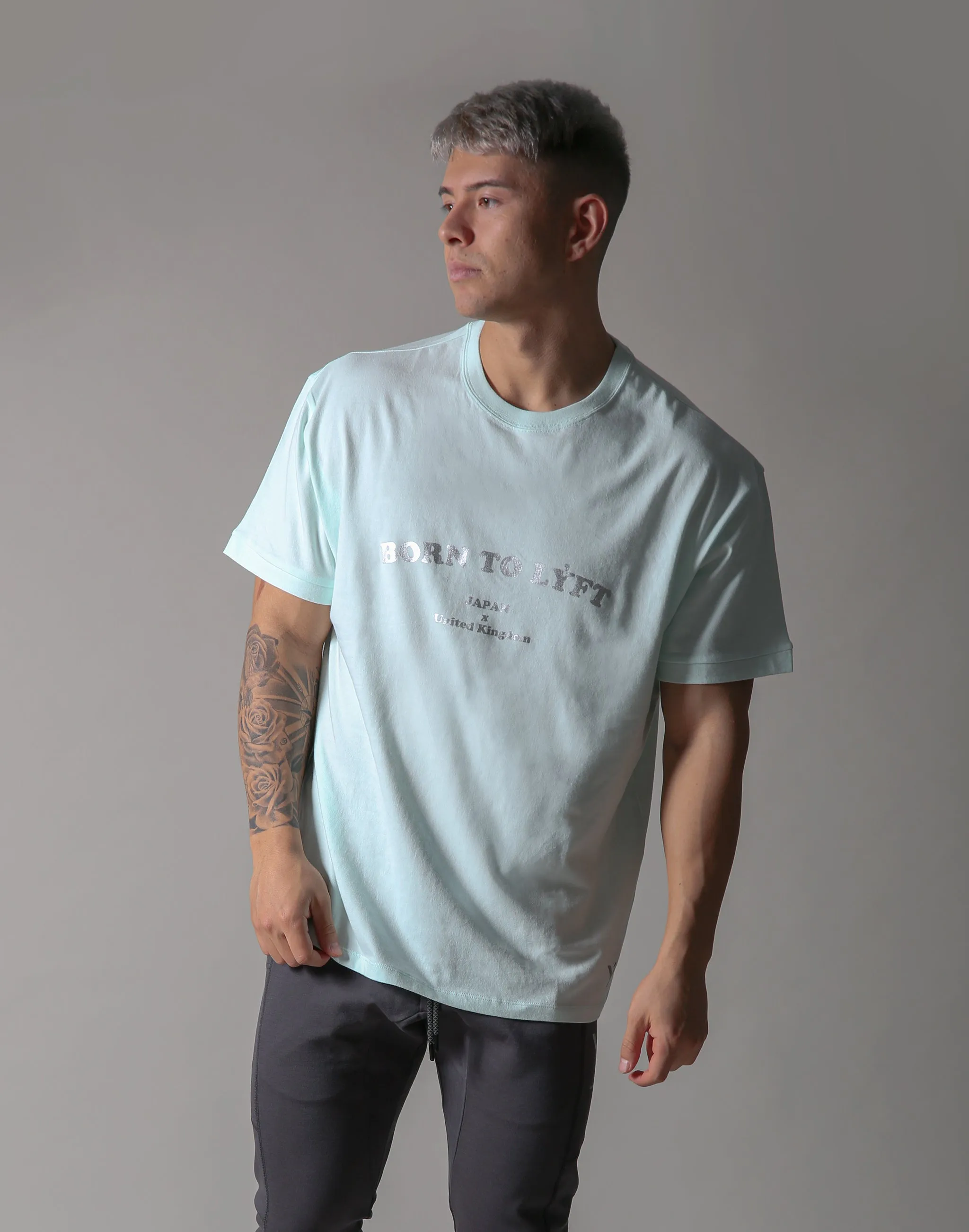 BORN TO LÝFT Big T-SHIRT - Mint Green