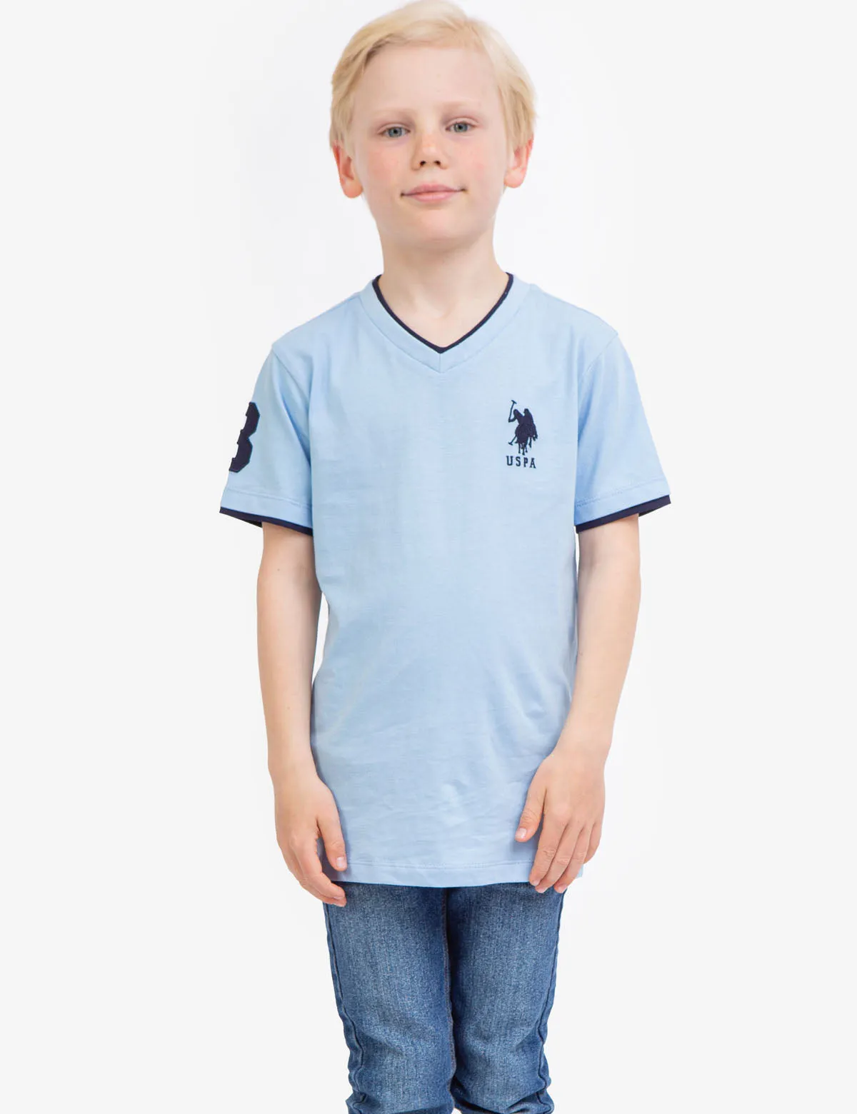 BOYS BASIC V-NECK T-SHIRT