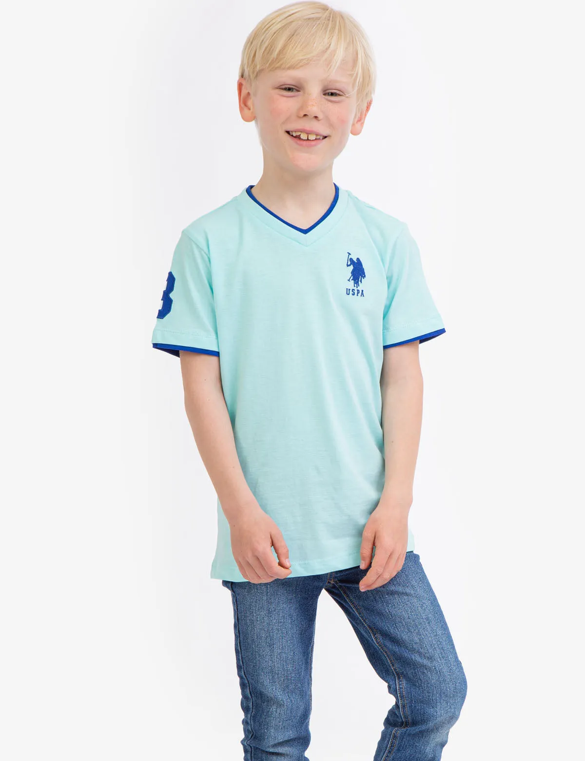 BOYS BASIC V-NECK T-SHIRT