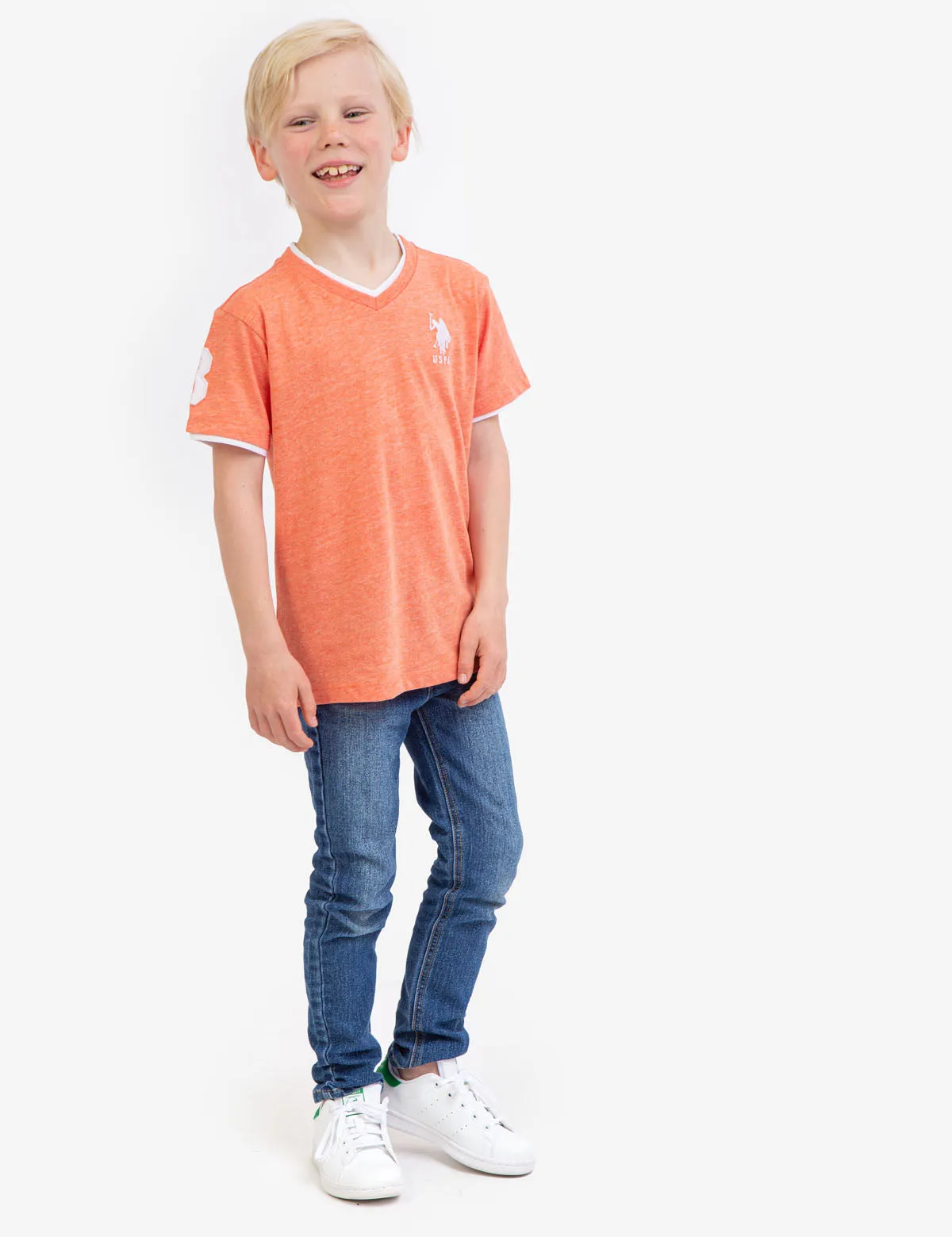 BOYS BASIC V-NECK T-SHIRT