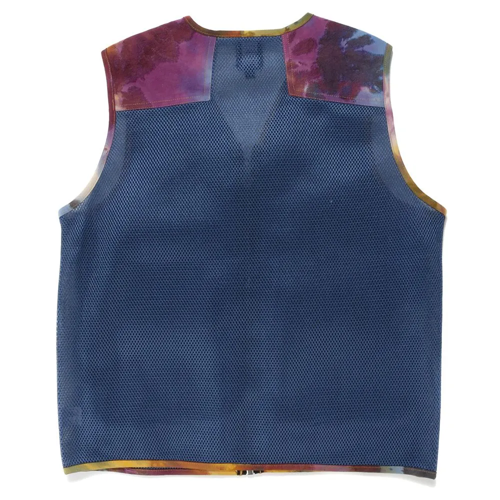 Brain Dead Dyed Canvas Spacer Mesh Tactical Vest / Tie Dye