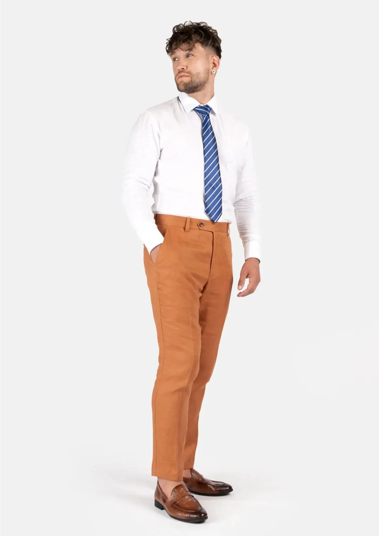 Burnt Orange Linen Pants