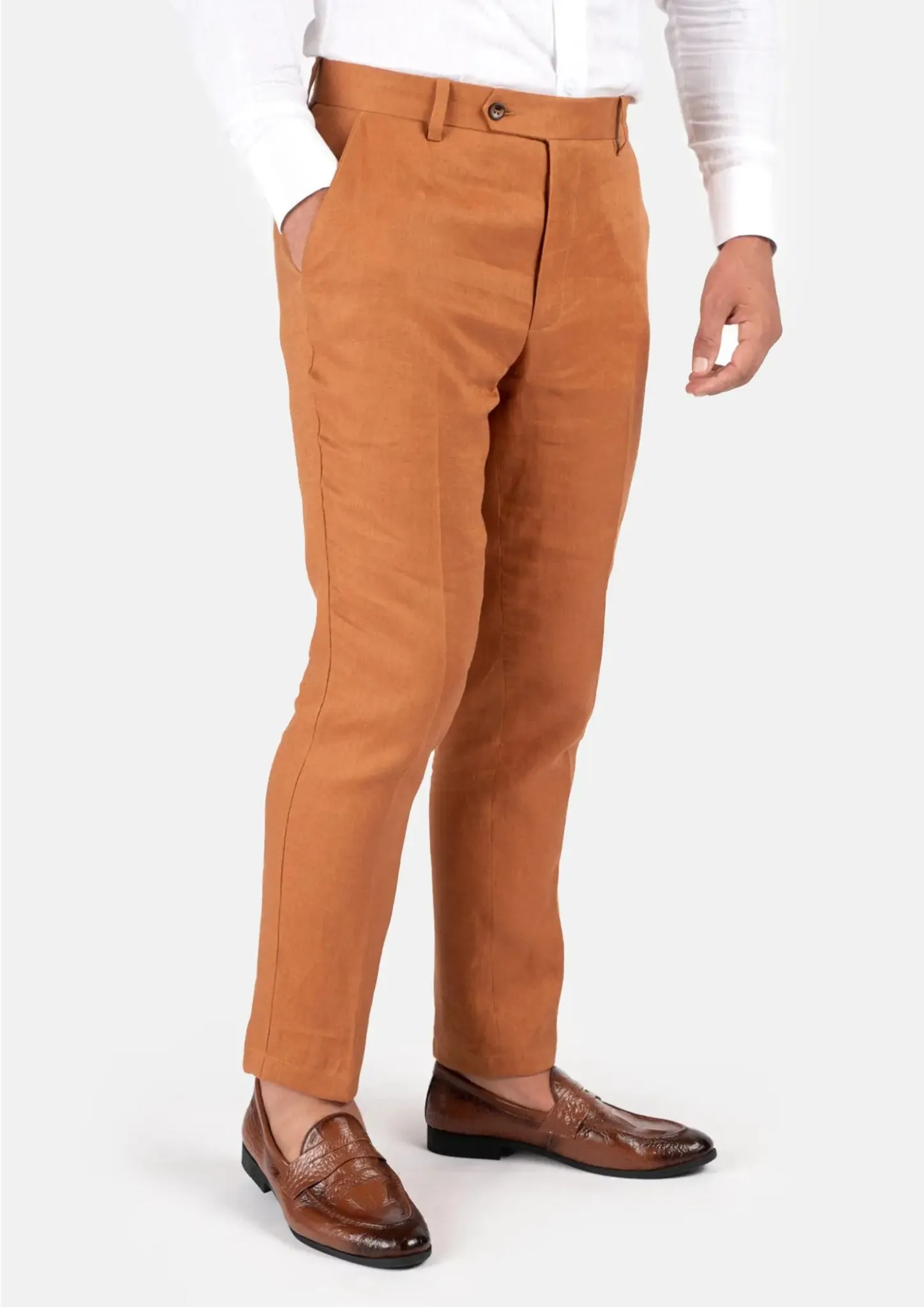 Burnt Orange Linen Pants