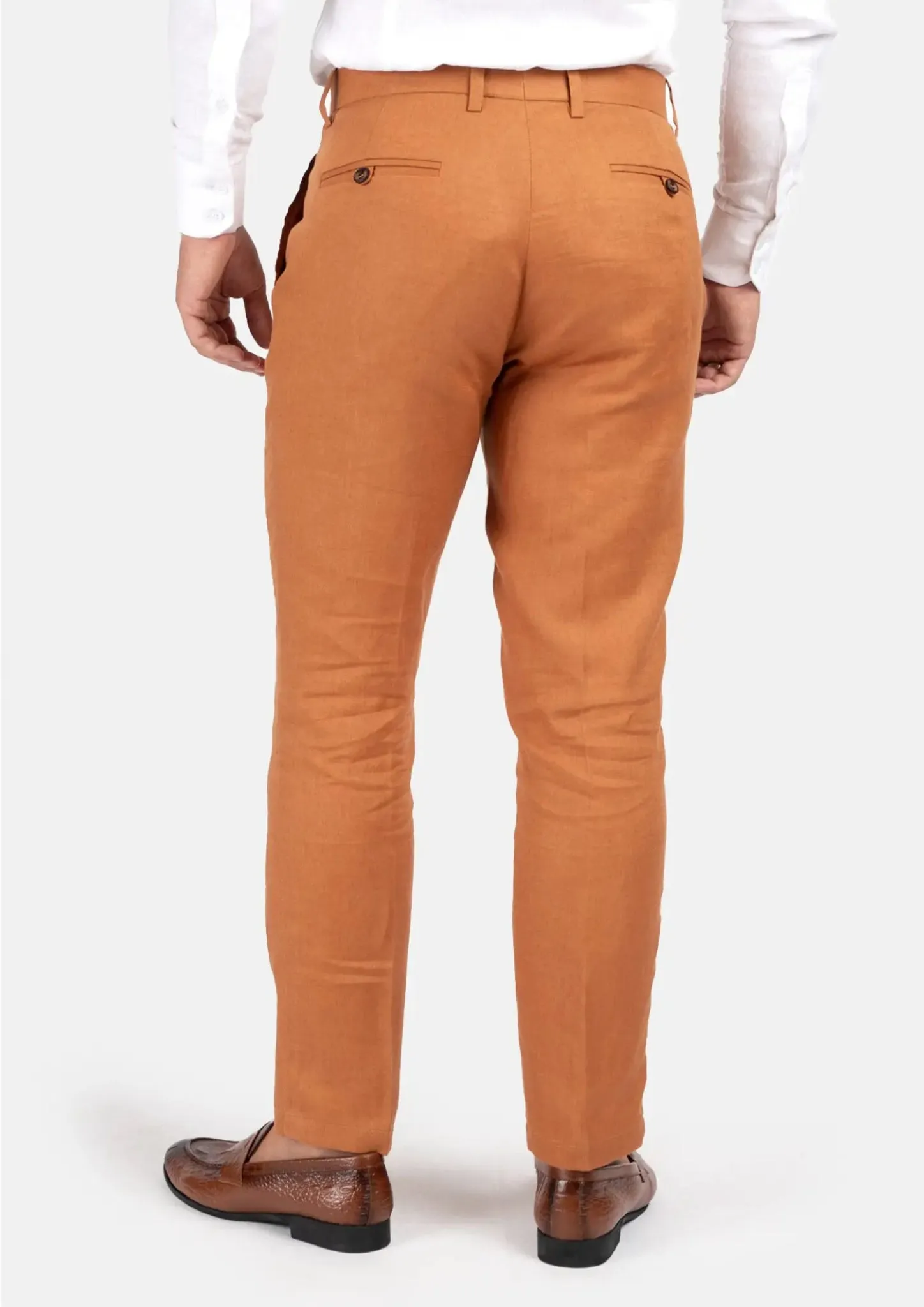 Burnt Orange Linen Pants