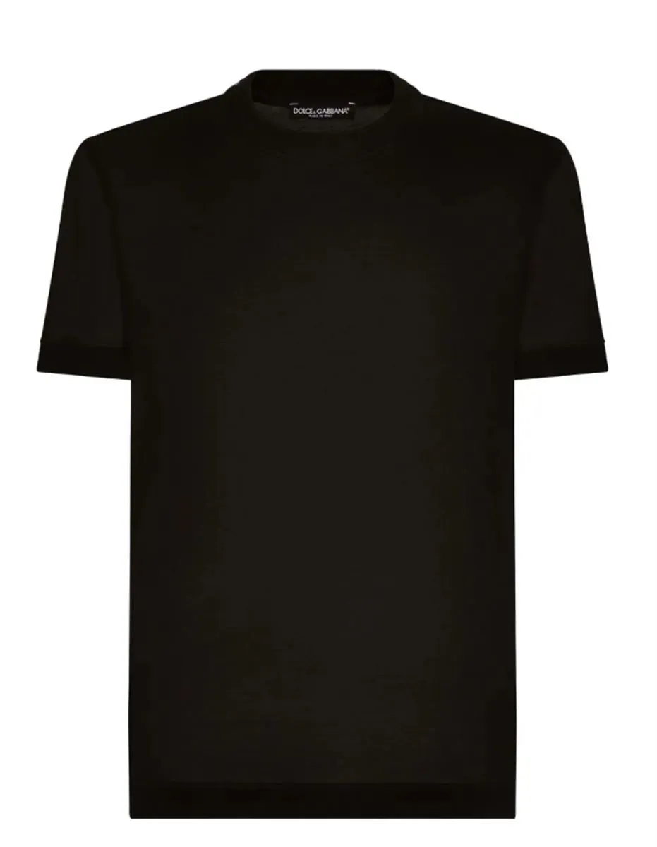 CREW-NECK SILK T-SHIRT