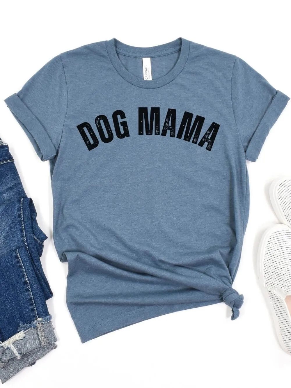 Dog Mama Rustic Women's Jersey Short Sleeve Graphic Tee - 12 Colors