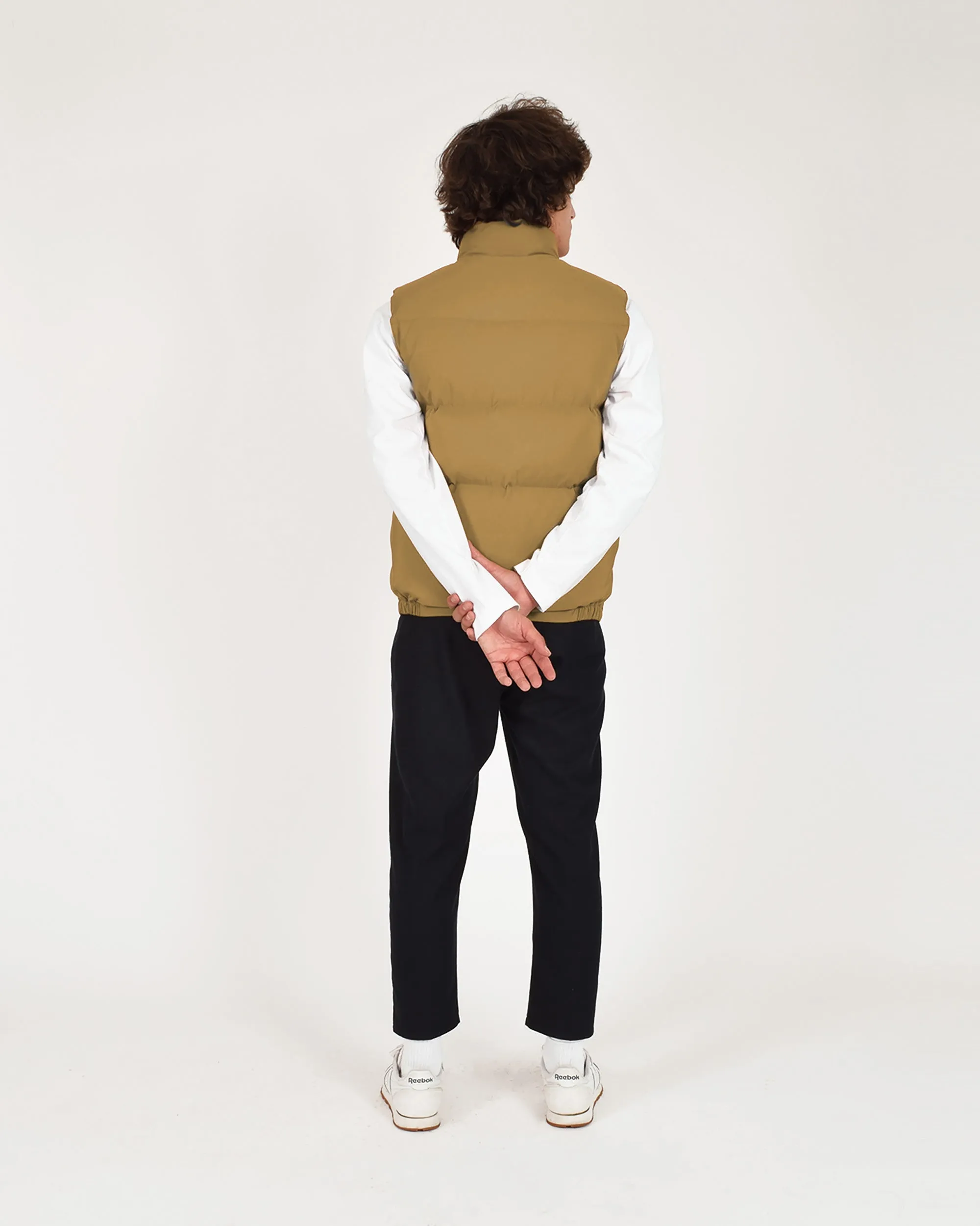 Down Italian Vest - Tan (Final Sale)