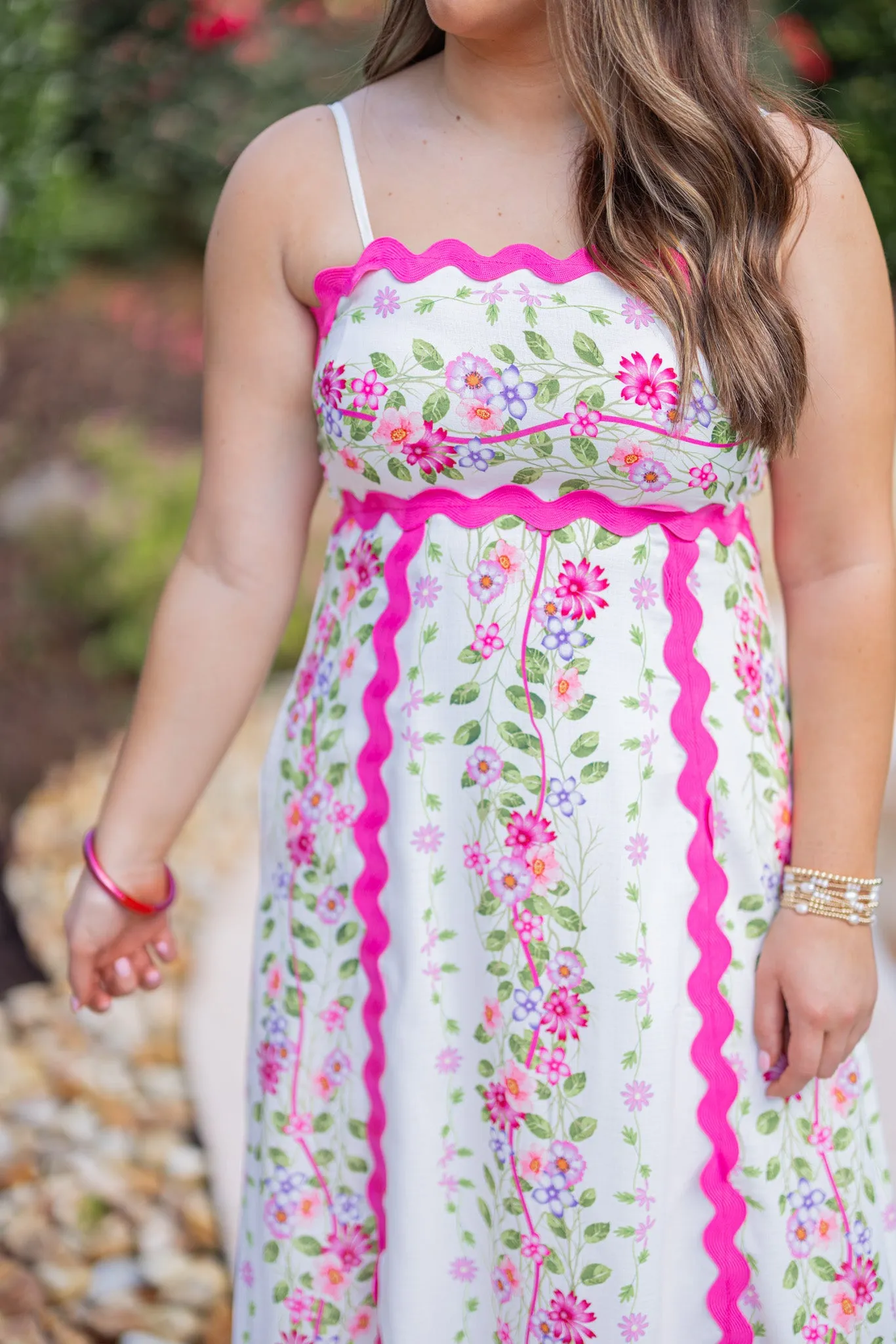 Floral Blessings White Maxi Dress