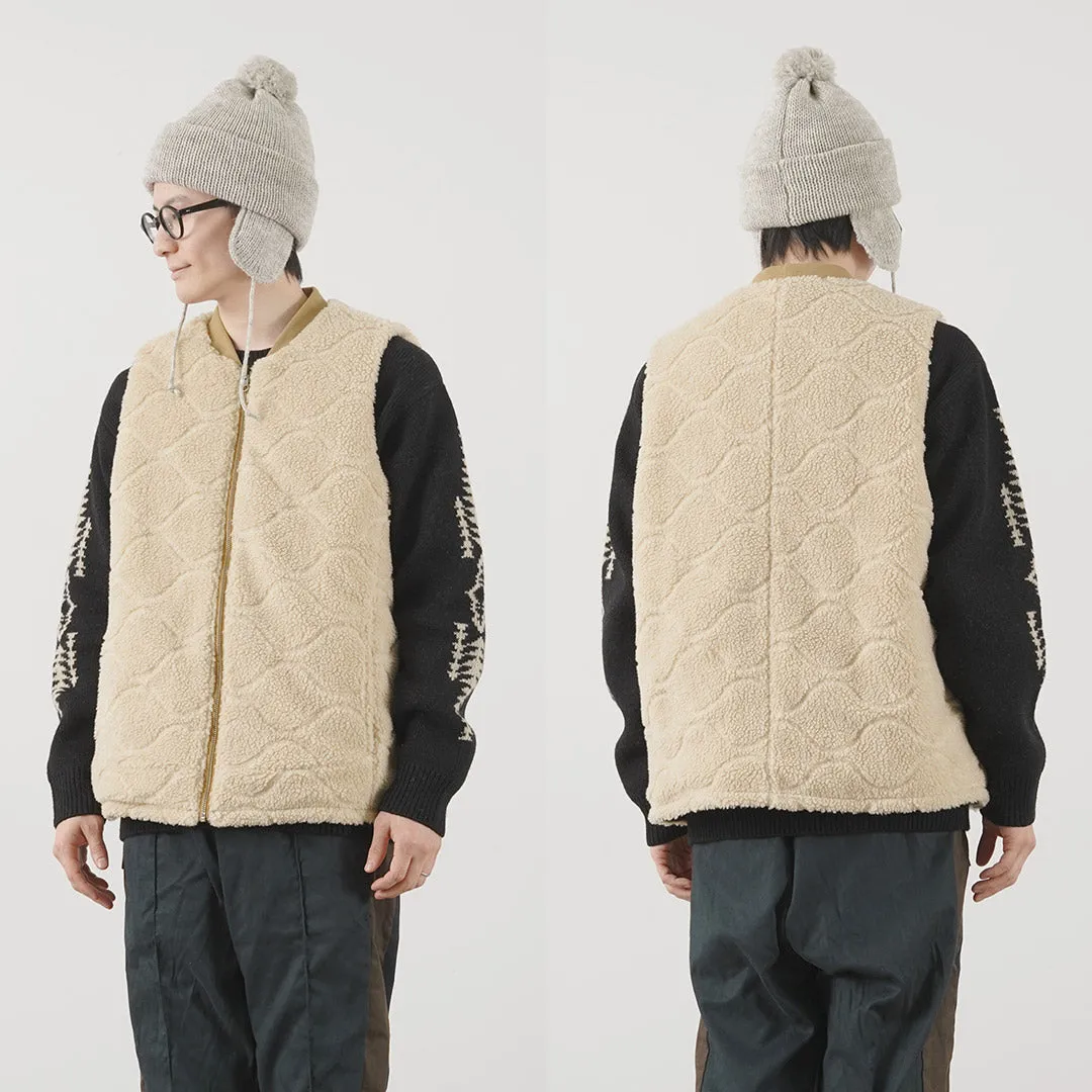 FNOR / Quilted Sheepskin Boa MIL Vest