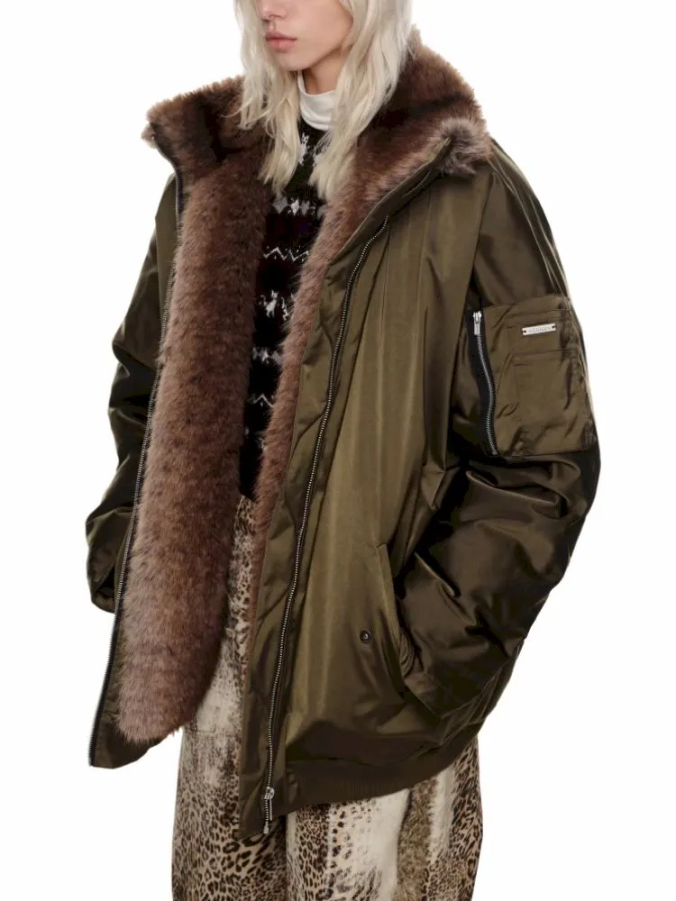 Gradient Spell Fur Down Jacket【s0000010661】