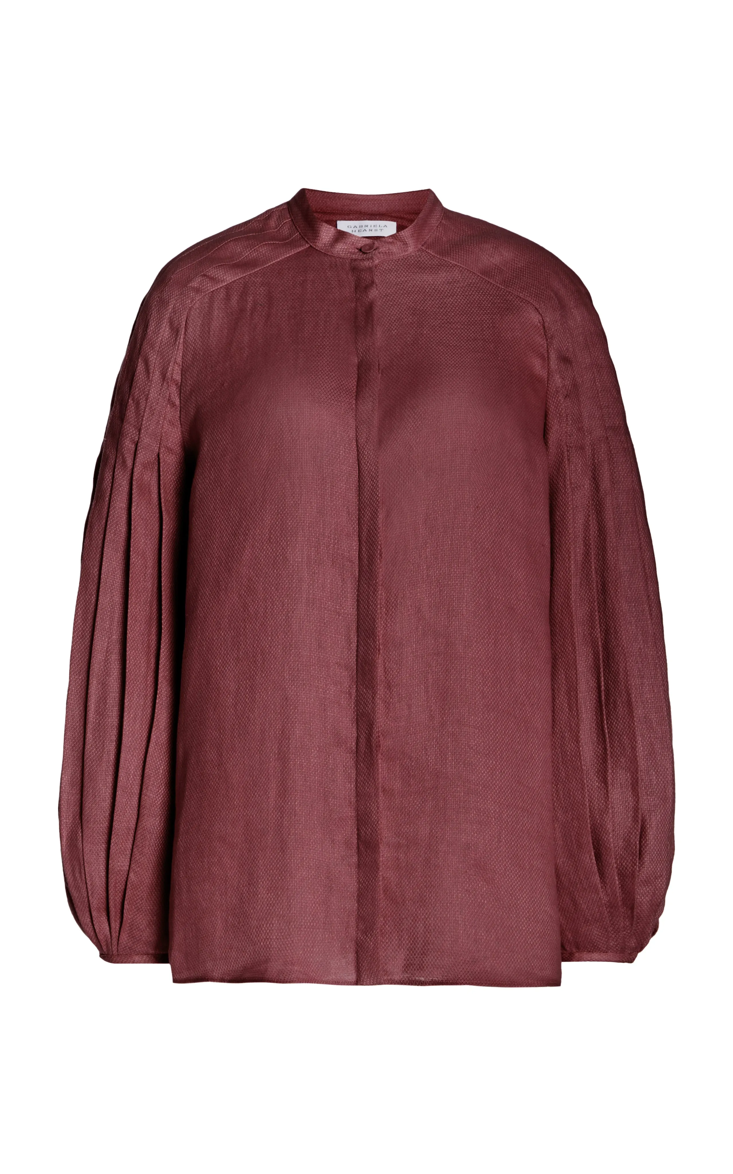 Laetitia Blouse in Deep Bordeaux Linen