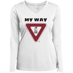 My Way Ladies' LS Performance V-Neck T-Shirt