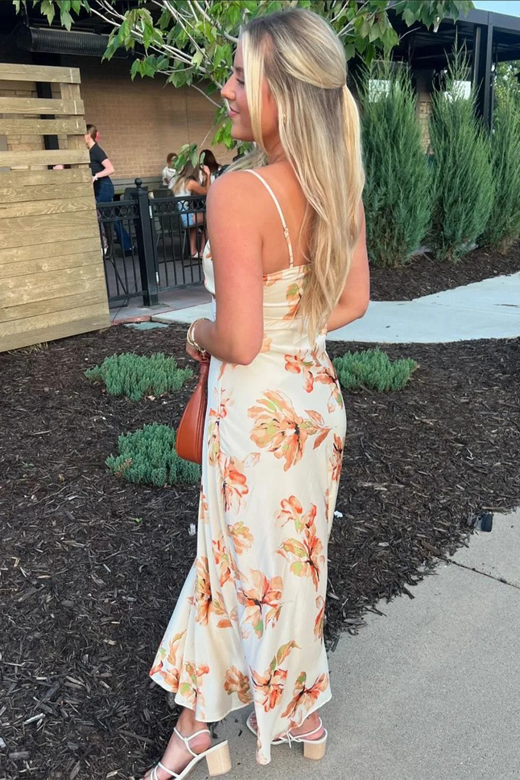 Palma Cream Floral Maxi Dress