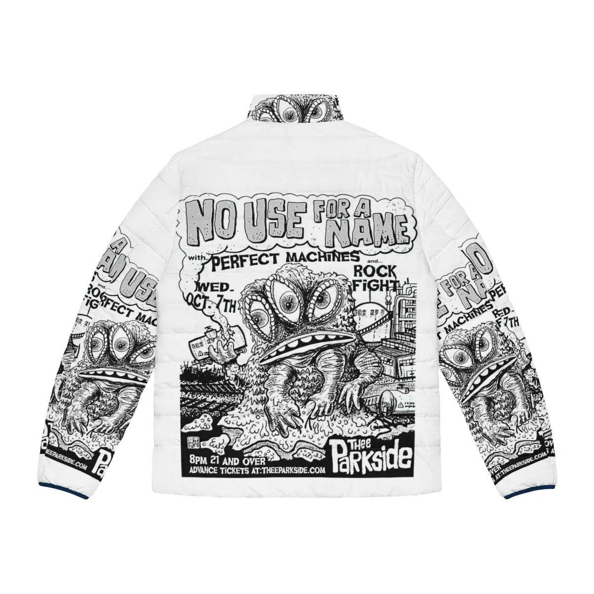 "No Use For A Name" Punk Rock Puffer Jacket