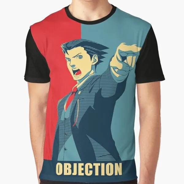 "Objection!" Ace Attorney Graphic T-Shirt