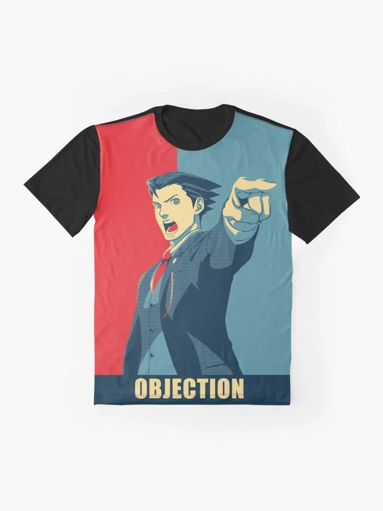 "Objection!" Ace Attorney Graphic T-Shirt