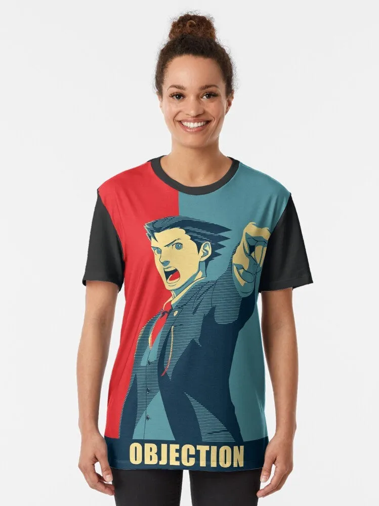 "Objection!" Ace Attorney Graphic T-Shirt