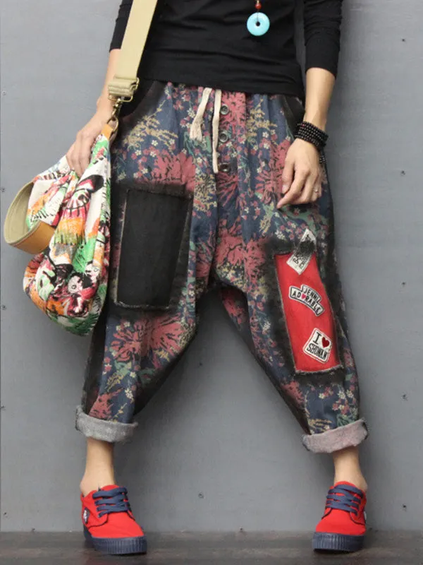 Rakel Printed Patched Trouser Pants