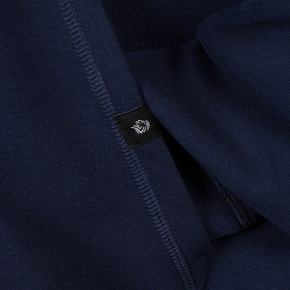 Recondite Zipped Hoodie- Navy Blue