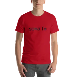 Red with Black Logo Short-Sleeve Unisex T-Shirt