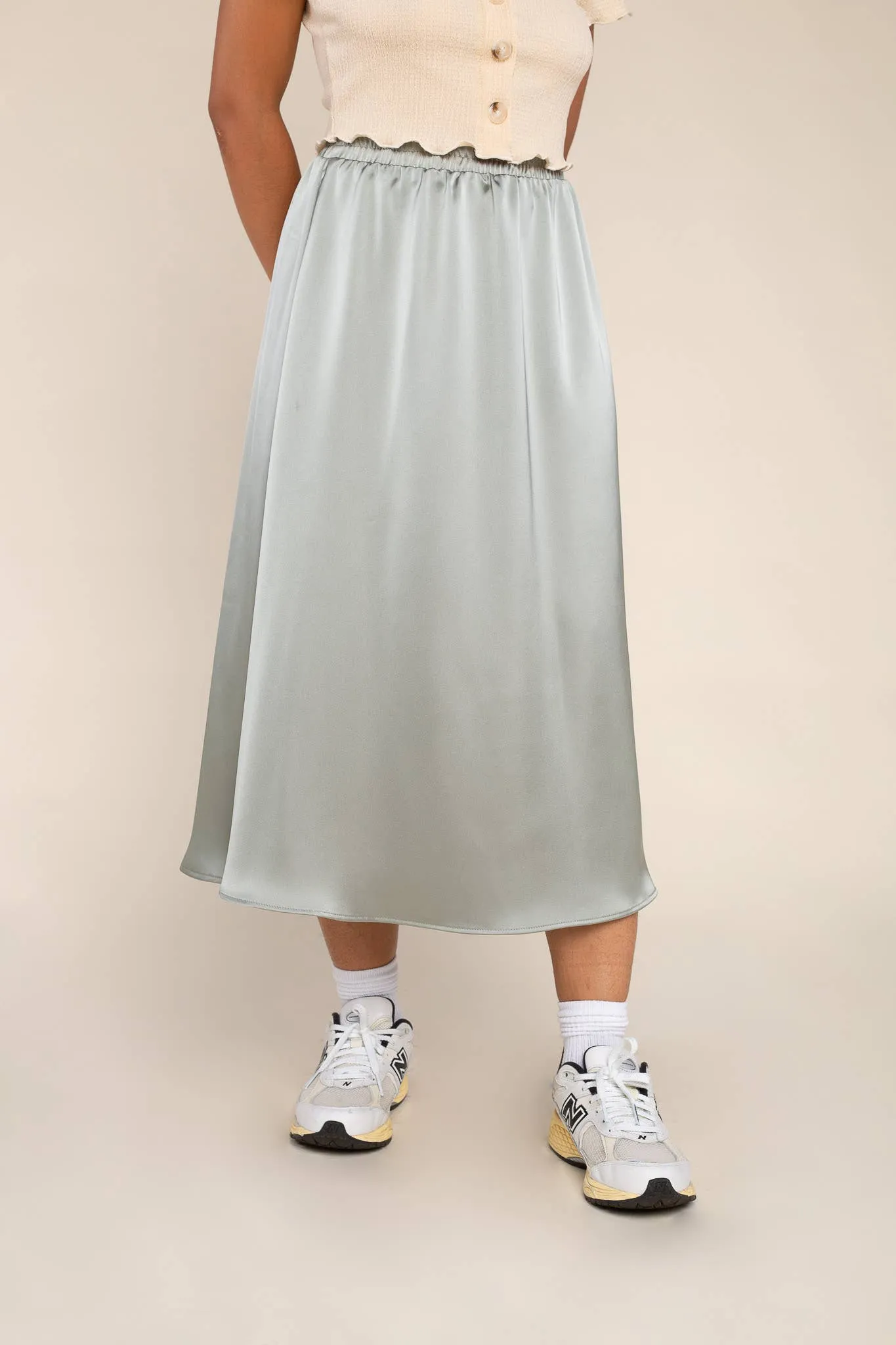 Satin Midi Skirt