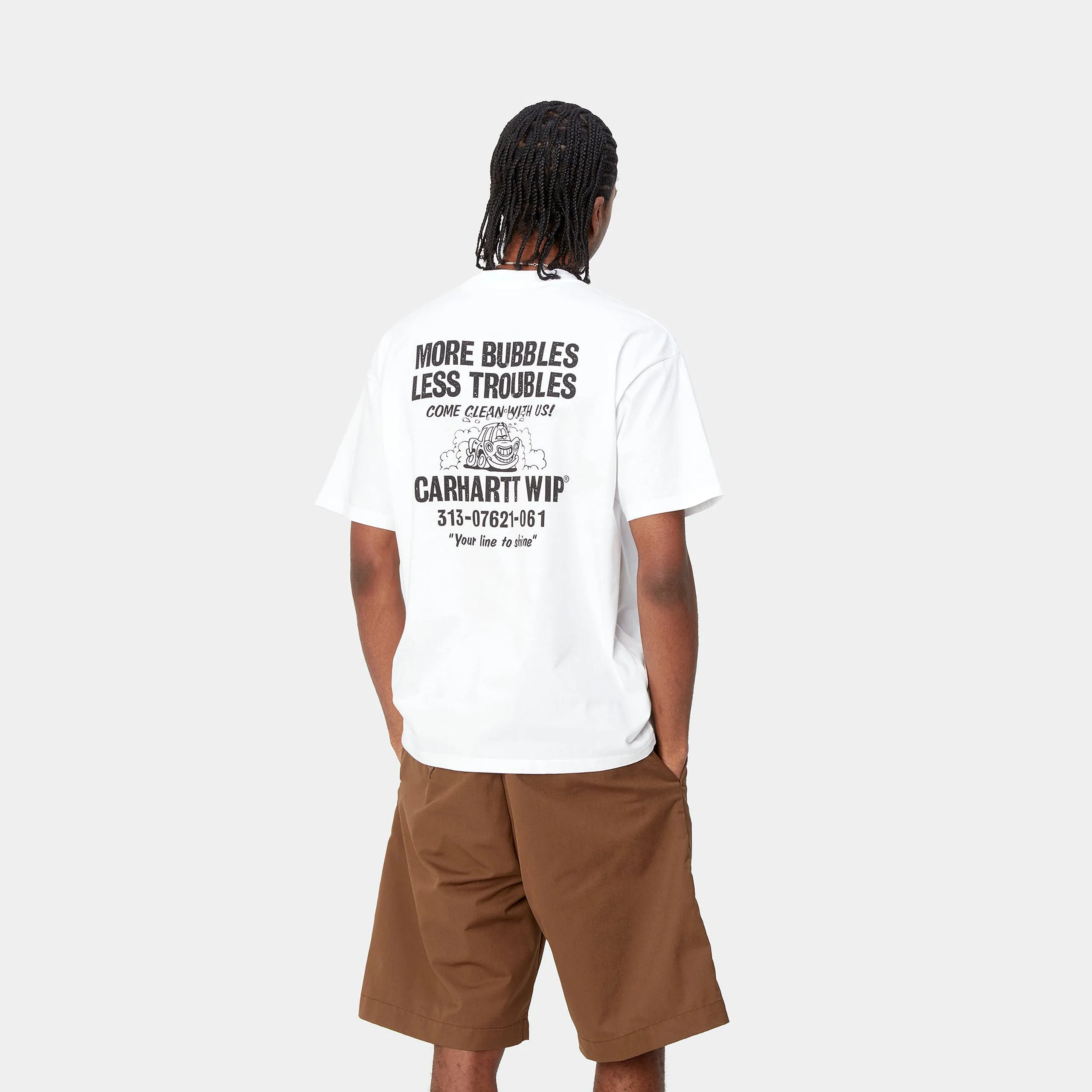 S/S LESS TROUBLES T-SHIRT / CARHARTT WIP / WHITE