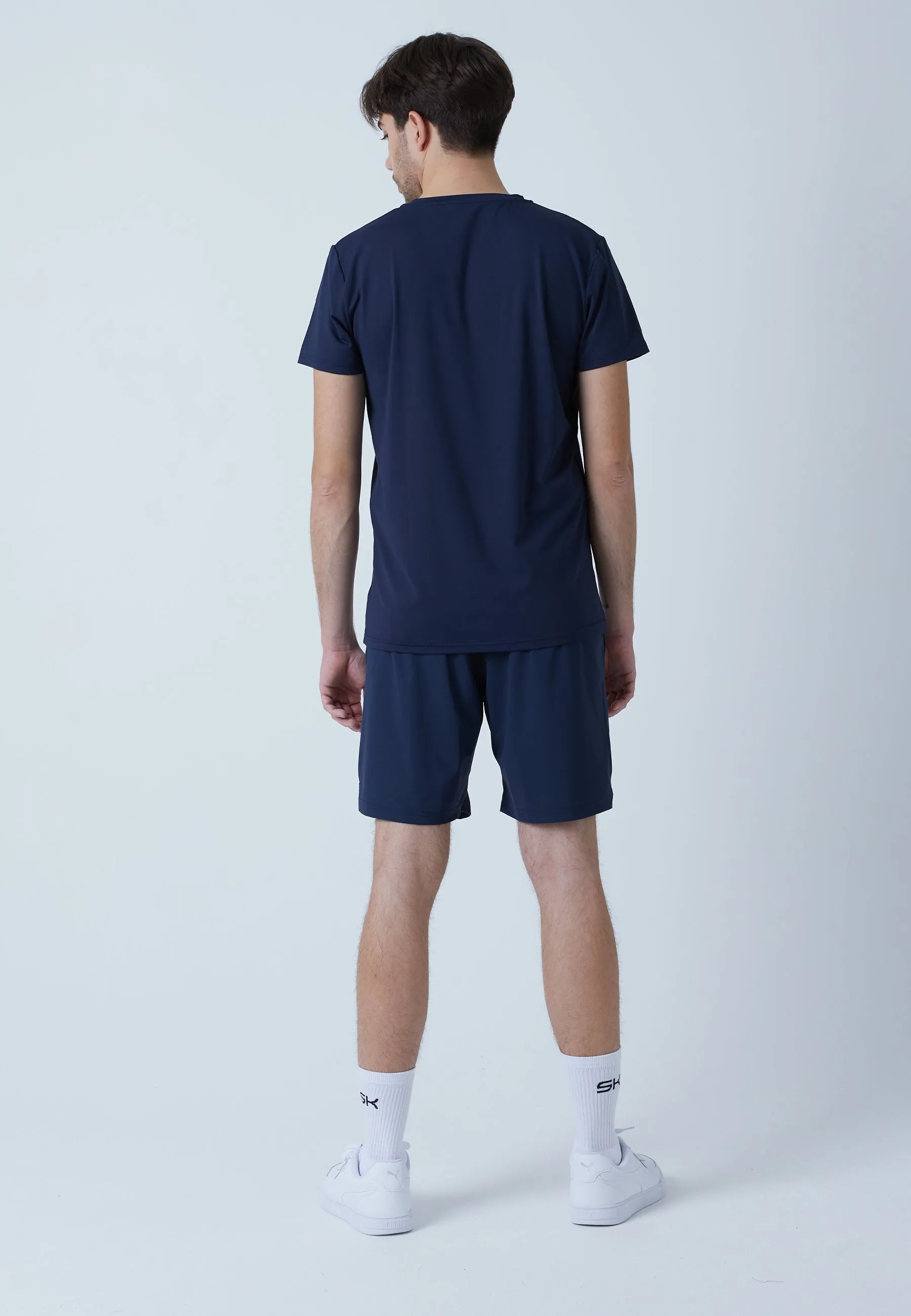 Tennis T-Shirt V-Neck, navy blue