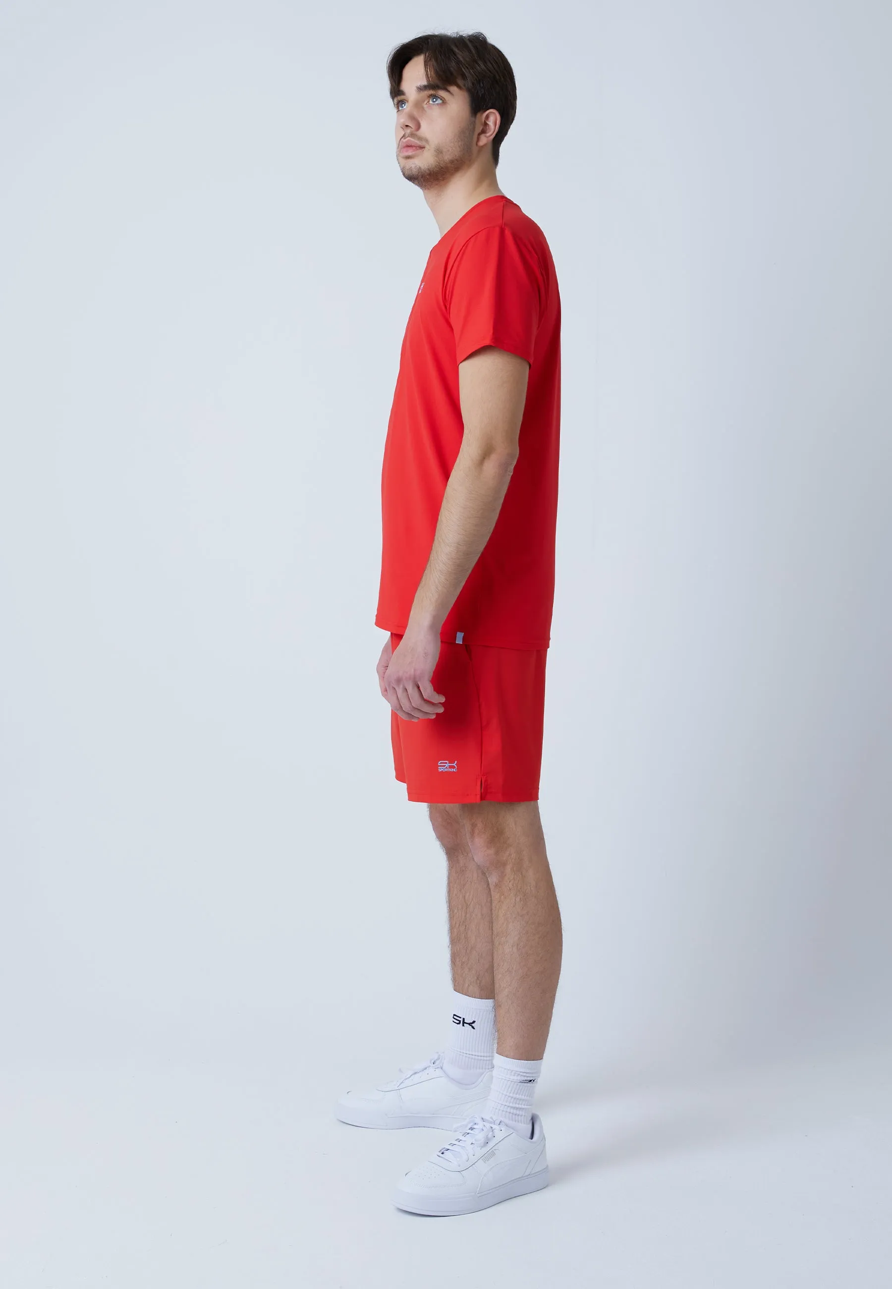 Tennis T-Shirt V-Neck, red