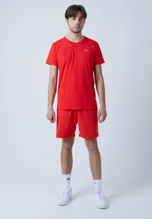 Tennis T-Shirt V-Neck, red